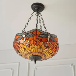 Lampa Wisząca Dragonfly flame (64076) Tiffany