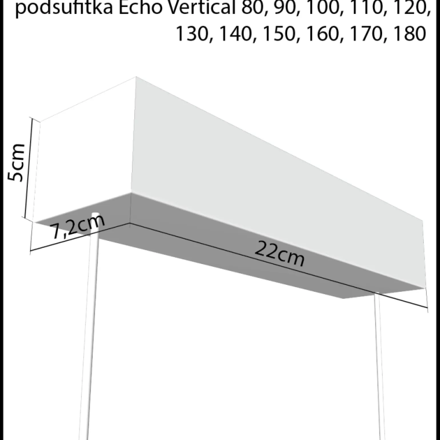 Lampa Wisząca Echo Vertical 120 Kol. Beżowy 3000 - Ramko