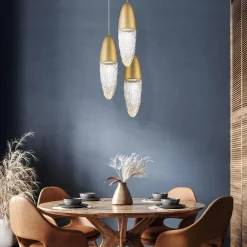 Lampa wisząca Ecrou - Szczotkowane złoto (QN-ECROU-1P-BG) - Quintiesse