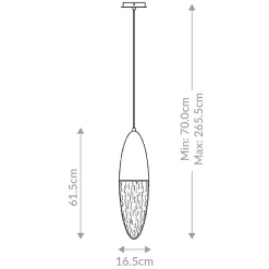 Lampa wisząca Ecrou - Szczotkowane złoto (QN-ECROU-1P-BG) - Quintiesse