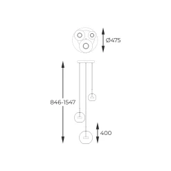 Lampa wisząca ENCELADUS złota (P0428-03L-L4AC) - Zuma Line