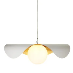 Lampa wisząca ENZO biało złota 80 cm (ST-F22020601-D80 white) - Step into Design