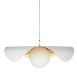 Lampa wisząca ENZO biało złota 80 cm (ST-F22020601-D80 white) - Step into Design