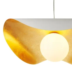 Lampa wisząca ENZO biało złota 80 cm (ST-F22020601-D80 white) - Step into Design