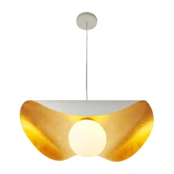 Lampa wisząca ENZO biało złota 80 cm (ST-F22020601-D80 white) - Step into Design