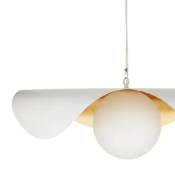 Lampa wisząca ENZO biało złota 80 cm (ST-F22020601-D80 white) - Step into Design