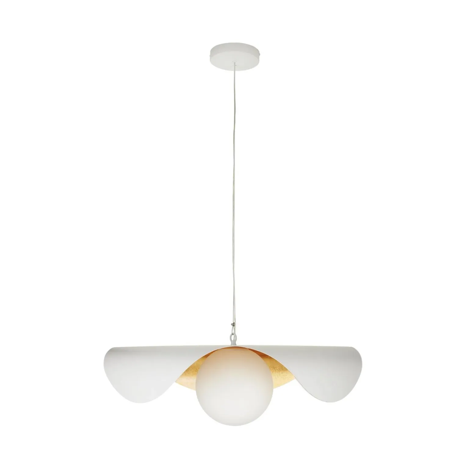 Lampa wisząca ENZO biało złota 80 cm (ST-F22020601-D80 white) - Step into Design