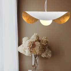 Lampa wisząca ENZO biało złota 40 cm (ST-F22020601-D40 white) - Step into Design