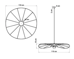 Lampa wisząca ESKOLA 110 czarna (TH.011CZ) - Thoro Lighting