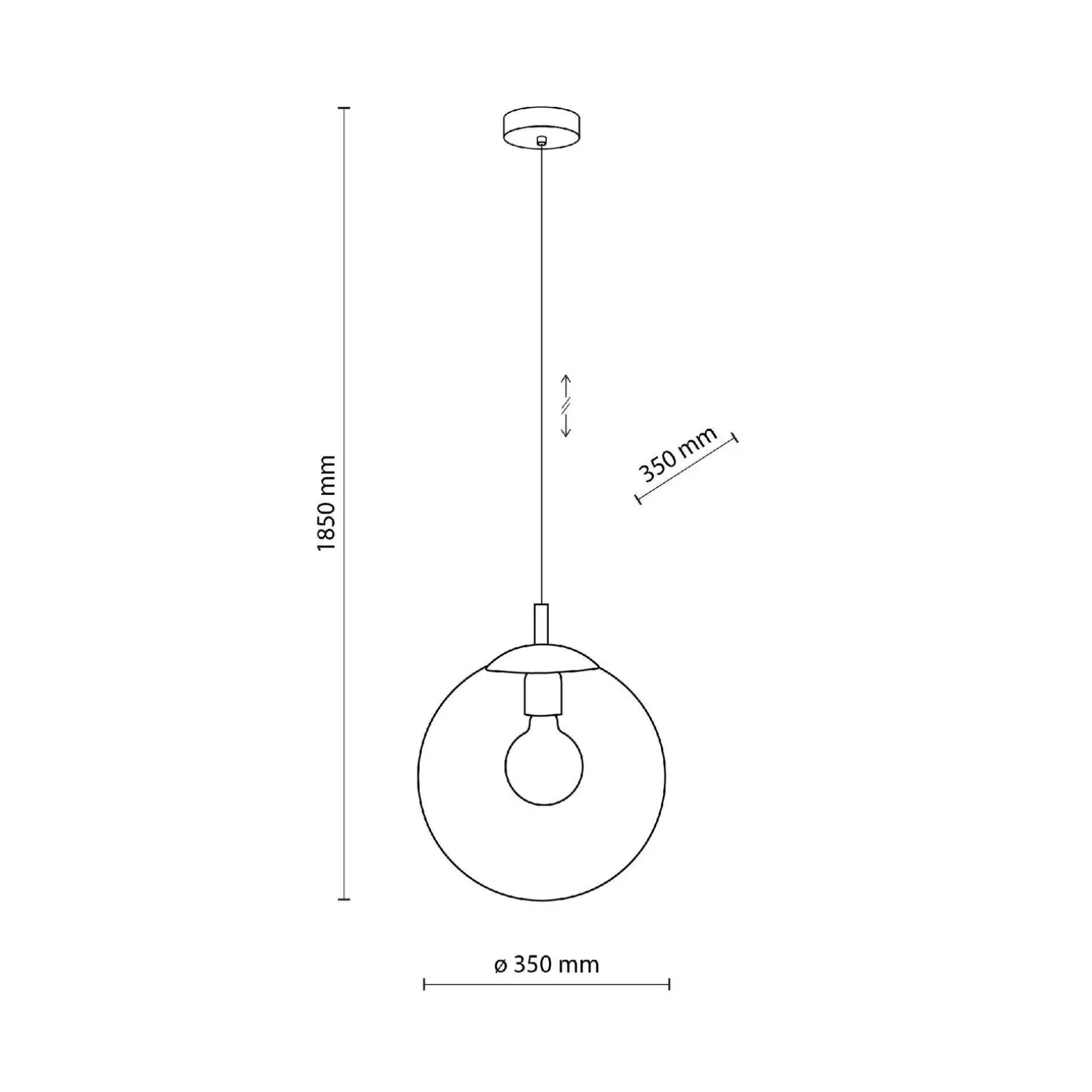 Lampa wisząca ESME GRAPHITE Ø 35 (5380) - TK Lighting
