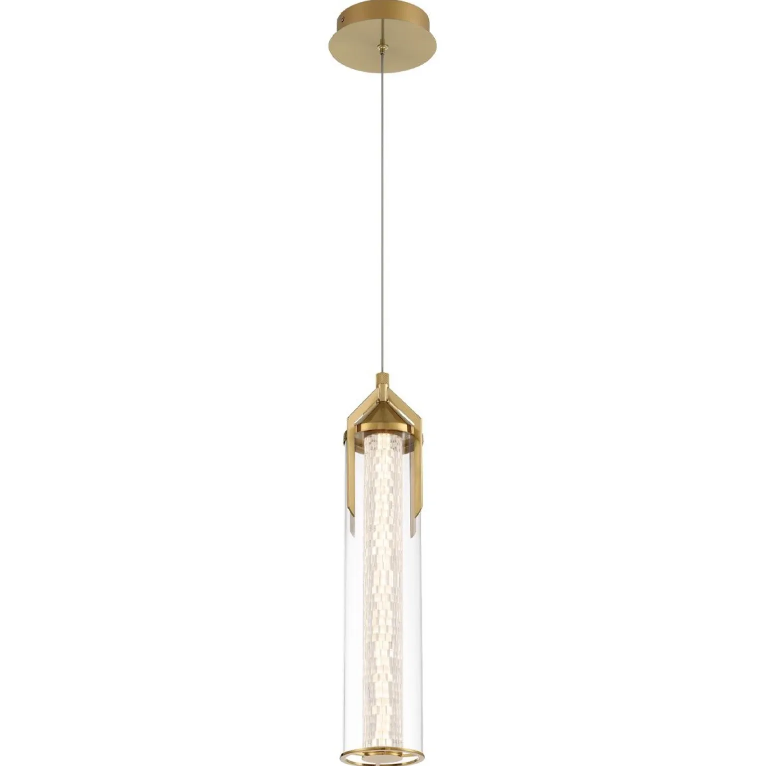 Lampa wisząca Espada - Szczotkowane złoto (QN-ESPADA-1P-BG) - Quintiesse