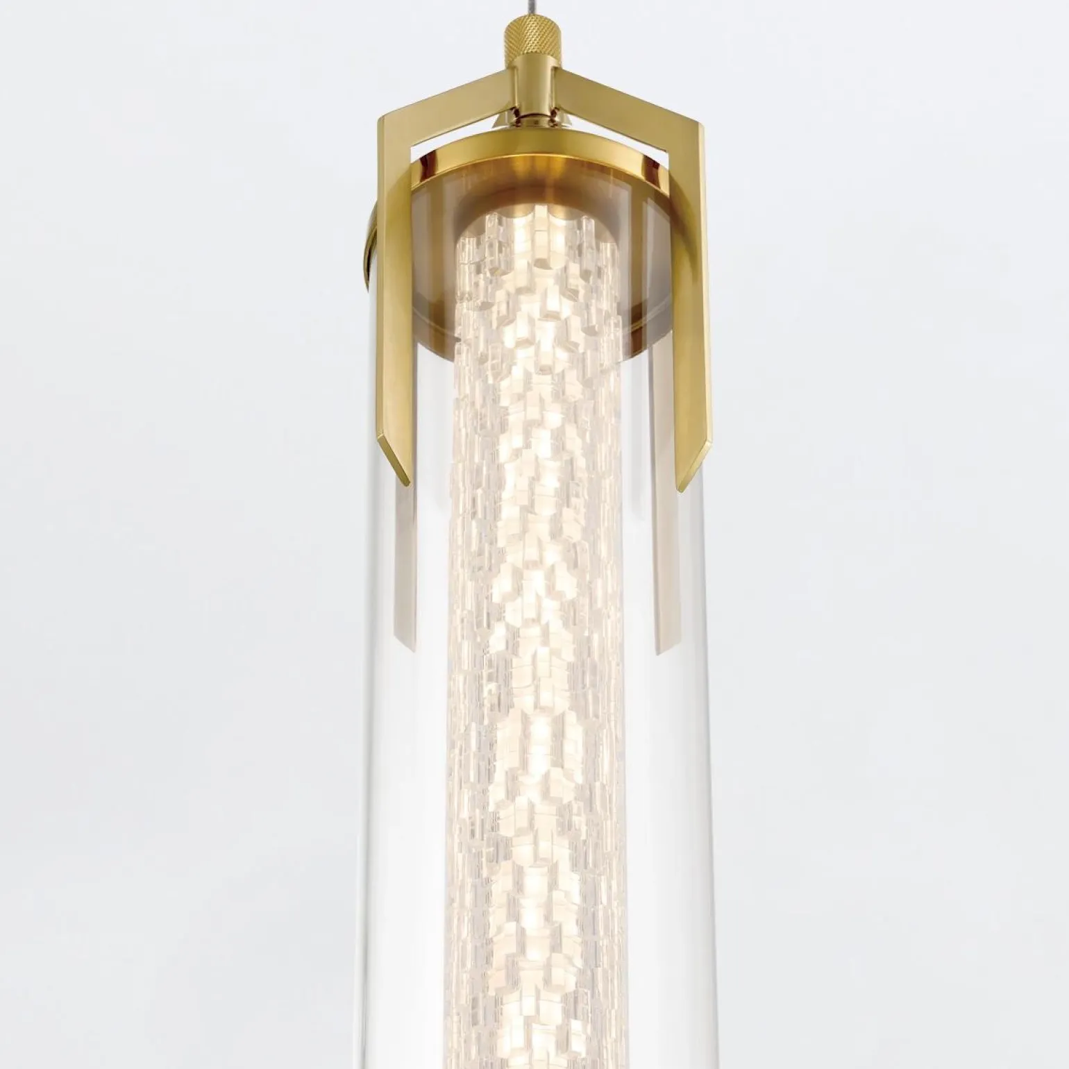 Lampa wisząca Espada - Szczotkowane złoto (QN-ESPADA-1P-BG) - Quintiesse