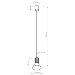 Lampa wisząca ESTRIA 1 biała/ultramaryna (SL.1874) - Sollux Lighting