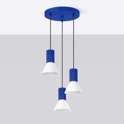 Lampa wisząca ESTRIA 3P biała/ultramaryna (SL.1875) - Sollux Lighting