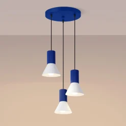 Lampa wisząca ESTRIA 3P biała/ultramaryna (SL.1875) - Sollux Lighting