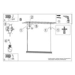 Lampa wisząca FARGE różowa LED 4000K (TH.300) - Thoro Lighting