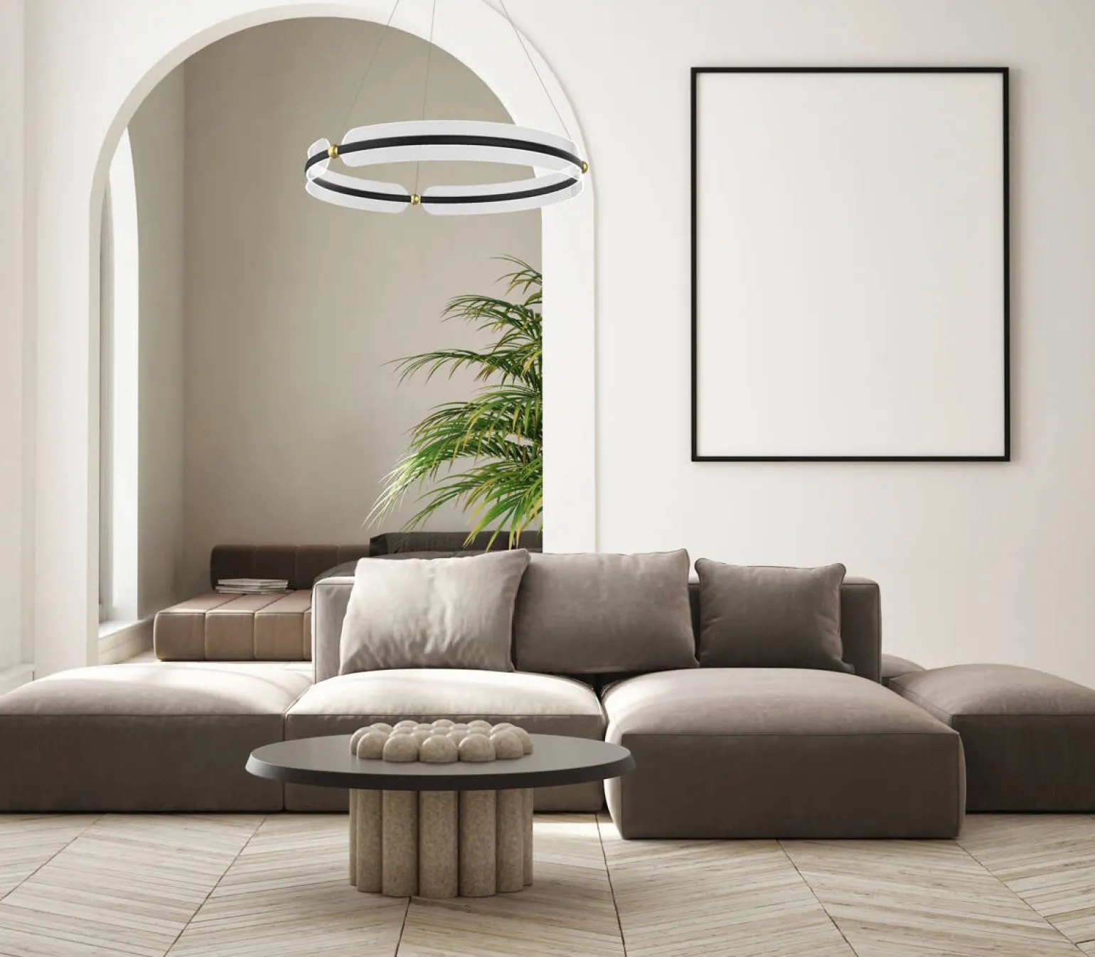 Lampa wisząca Faris (PND-62738-53W-3K-BK-GD) - Italux