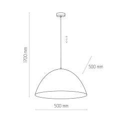 Lampa wisząca FARO NEW BLACK L Ø 50 (6006) - TK Lighting