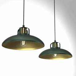 Lampa wisząca FELIX GREEN/GOLD 2 (MLP7710) - Milagro