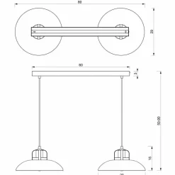 Lampa wisząca FELIX GREEN/GOLD 2 (MLP7710) - Milagro
