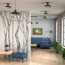 Lampa wisząca FELIX NAVY BLUE/GOLD 1 (MLP7714) - Milagro