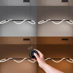 Lampa wisząca GALAKSE 148 czarna LED 2700-6500K (TH.280) - Thoro Lighting