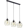 Lampa wisząca GALAXY BLACK/GOLD 3 PŁ LISTWA (3459) - TK Lighting
