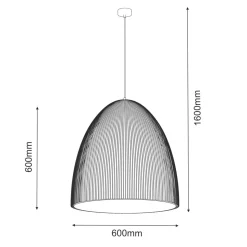 Lampa wisząca GANDRA duża biała (5028) - Shilo