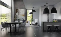 Lampa wisząca GANDRA duża czarna (5027) - Shilo