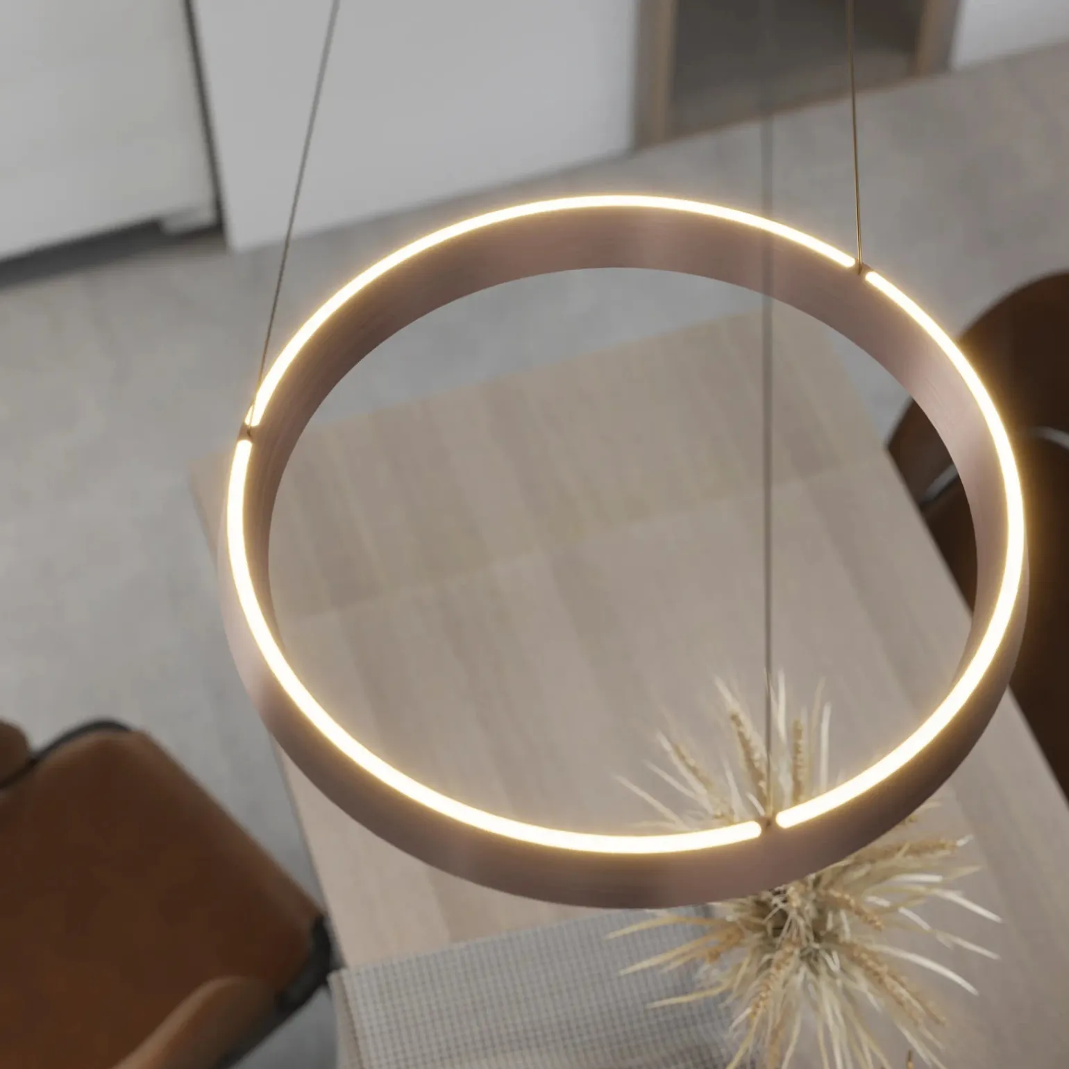 Lampa Wisząca Garta LED szczotkowane różowe złoto (PL0149) - Yaskr