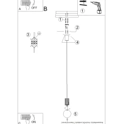 Lampa wisząca HALO 1 beżowa (SL.1719) - Sollux Lighting