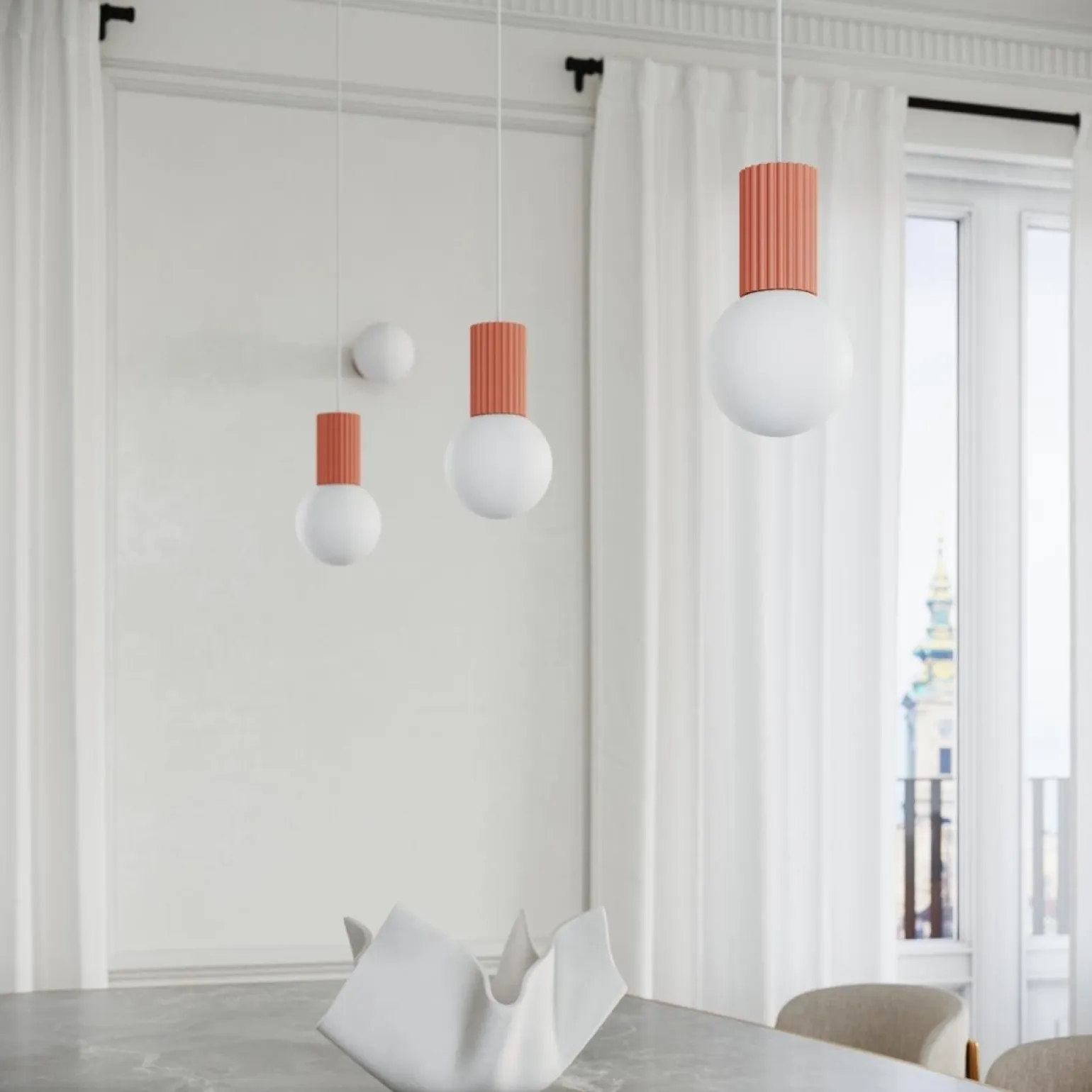 Lampa wisząca HALO 1 brzoskwiniowa (SL.1754) - Sollux Lighting