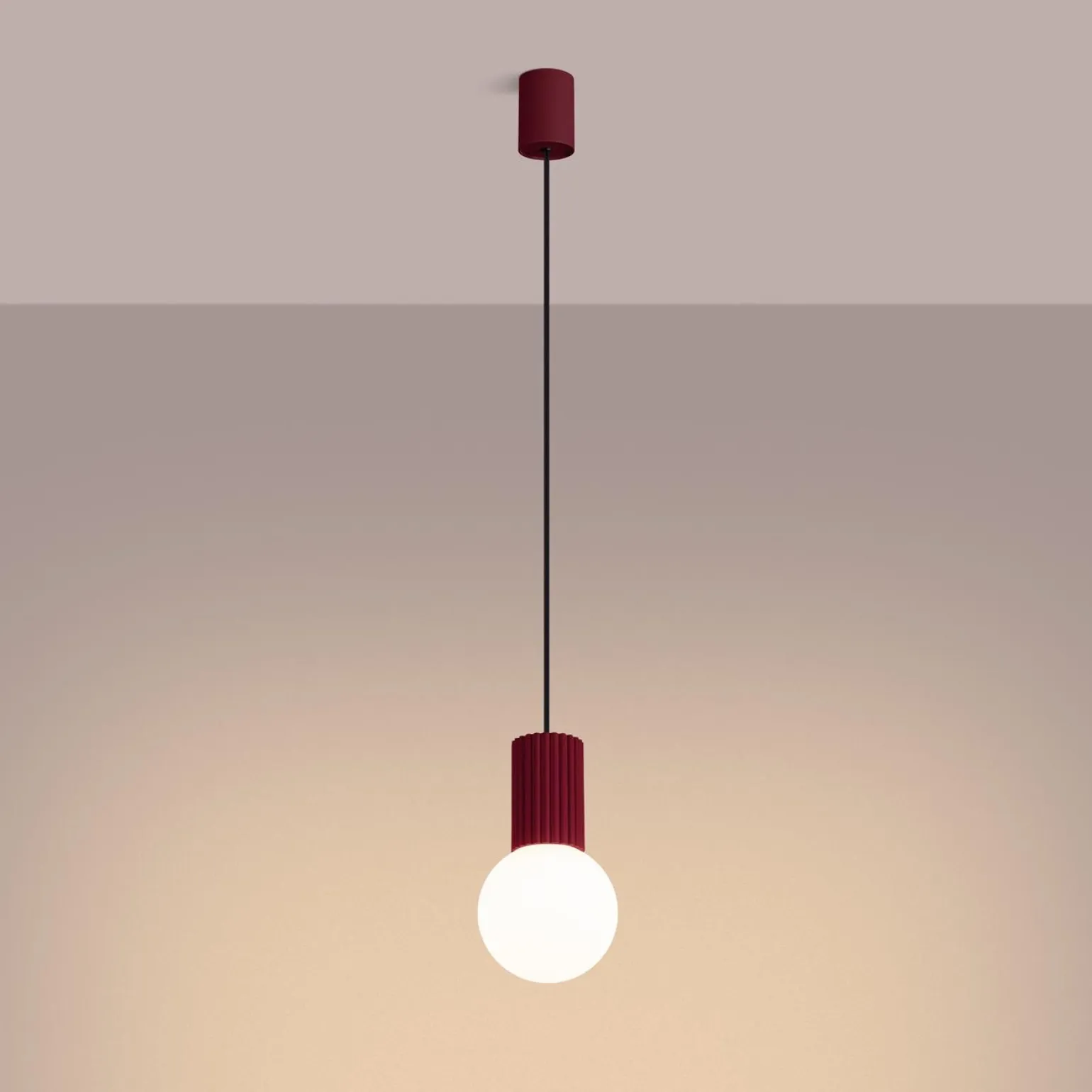 Lampa wisząca HALO 1 burgund (SL.1749) - Sollux Lighting