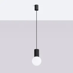 Lampa wisząca HALO 1 czarna (SL.1714) - Sollux Lighting