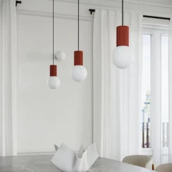 Lampa wisząca HALO 1 ochra czerwona (SL.1729) - Sollux Lighting