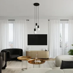 Lampa wisząca HALO 3P czarna (SL.1715) - Sollux Lighting