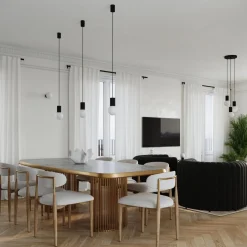 Lampa wisząca HALO 3P czarna (SL.1715) - Sollux Lighting