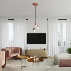 Lampa wisząca HALO 3P mocca (SL.1735) - Sollux Lighting