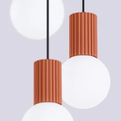 Lampa wisząca HALO 3P ochra czerwona (SL.1730) - Sollux Lighting