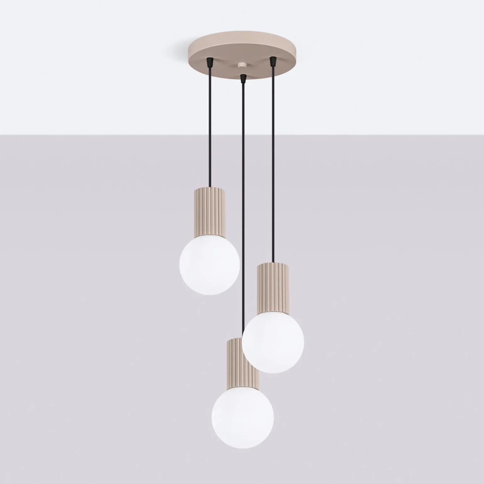 Lampa wisząca HALO 3P taupe (SL.1745) - Sollux Lighting