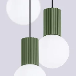 Lampa wisząca HALO 3P zielona oliwka (SL.1725) - Sollux Lighting