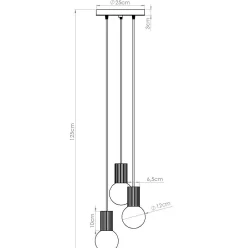 Lampa wisząca HALO 3P zielona oliwka (SL.1725) - Sollux Lighting