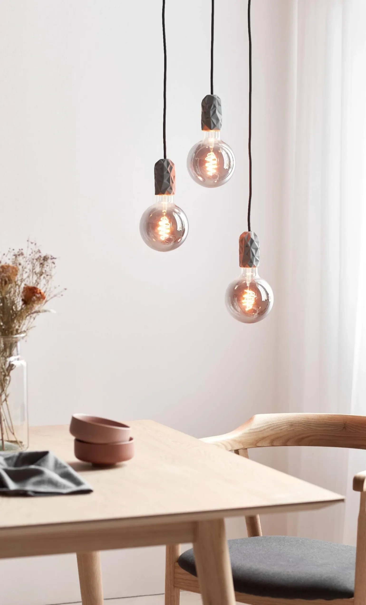 Lampa wisząca HANG Nordlux E27 40W Porcelana Szary