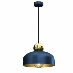 Lampa Wisząca HARALD GOLD/NAVY BLUE 1xE27 (MLP7695) - Milagro