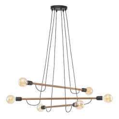 Lampa wisząca HELIX WOOD ORZECH 6 PŁ (4950) - TK Lighting