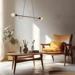 Lampa wisząca HELIX WOOD ORZECH 2 PŁ (4948) - TK Lighting