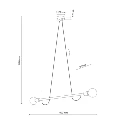 Lampa wisząca HELIX WOOD ORZECH 2 PŁ (4948) - TK Lighting
