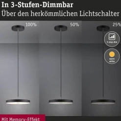 Lampa wisząca HILDOR LED DIM 2700K czarny matowy (PL96782) - PAULMANN