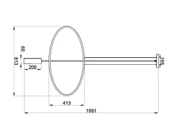 Lampa wisząca HOLAR 1 czarna (TH.016CZ) - Thoro Lighting
