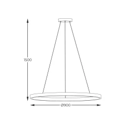 Lampa wisząca HORIK LAMPA Ø 90 (PEN89424-90BK) - Zuma Line
